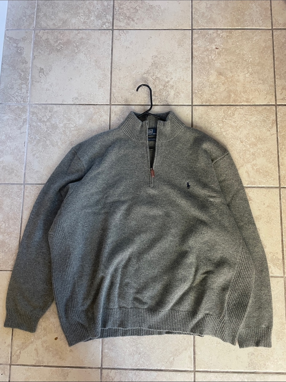 Polo by Ralph Lauren Gray Half-Zip Knit Pullover